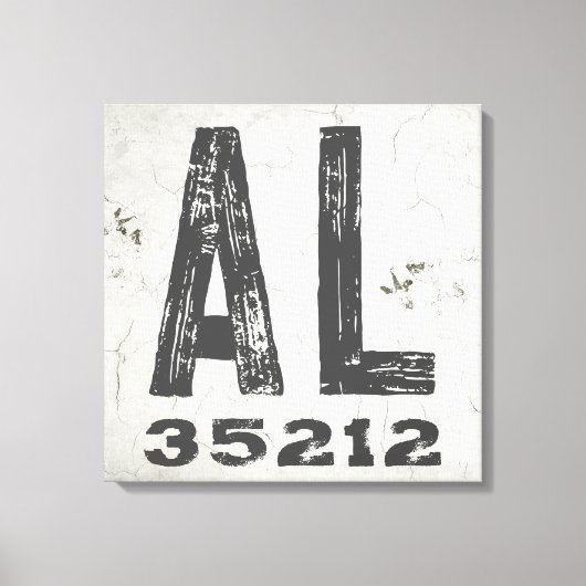 Bauernhof Rustikaler Staat Zip Code Alabama Leinwanddruck (Vorderseite)