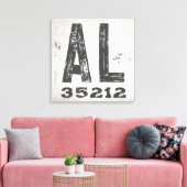 Bauernhof Rustikaler Staat Zip Code Alabama Leinwanddruck (Insitu (Wohnzimmer))