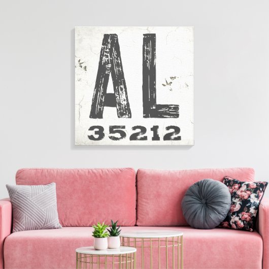 Bauernhof Rustikaler Staat Zip Code Alabama Leinwanddruck (Insitu (Wohnzimmer))