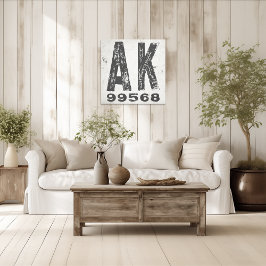 Bauernhof Rustikaler Staat Zip Code Alaska Leinwanddruck