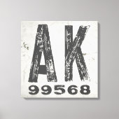 Bauernhof Rustikaler Staat Zip Code Alaska Leinwanddruck (Vorderseite)