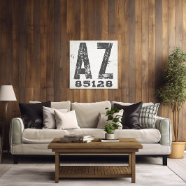 Bauernhof Rustikaler Staat Zip Code Arizona Leinwanddruck