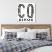 Bauernhof Rustikaler Staat Zip Code Colorado Leinwanddruck (Insitu (Schlafzimmer))
