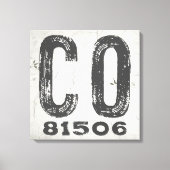 Bauernhof Rustikaler Staat Zip Code Colorado Leinwanddruck (Vorderseite)