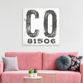 Bauernhof Rustikaler Staat Zip Code Colorado Leinwanddruck (Insitu (Wohnzimmer))