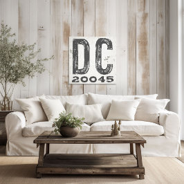 Bauernhof Rustikaler Staat Zip Code DC Leinwanddruck