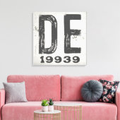 Bauernhof Rustikaler Staat Zip Code Delaware Leinwanddruck (Insitu (Wohnzimmer))