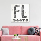 Bauernhof Rustikaler Staat Zip Code Florida Leinwanddruck (Insitu (Wohnzimmer))
