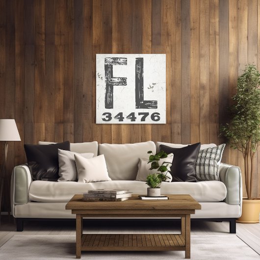 Bauernhof Rustikaler Staat Zip Code Florida Leinwanddruck