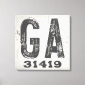 Bauernhof Rustikaler Staat Zip Code Georgia Leinwanddruck (Vorderseite)