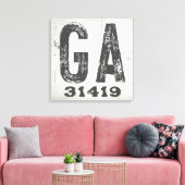 Bauernhof Rustikaler Staat Zip Code Georgia Leinwanddruck (Insitu (Wohnzimmer))