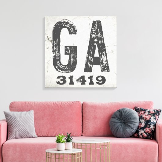 Bauernhof Rustikaler Staat Zip Code Georgia Leinwanddruck (Insitu (Wohnzimmer))