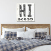 Bauernhof Rustikaler Staat Zip Code Hawaii Leinwanddruck (Insitu (Schlafzimmer))