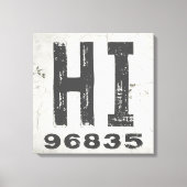 Bauernhof Rustikaler Staat Zip Code Hawaii Leinwanddruck (Vorderseite)