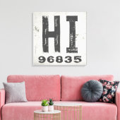 Bauernhof Rustikaler Staat Zip Code Hawaii Leinwanddruck (Insitu (Wohnzimmer))