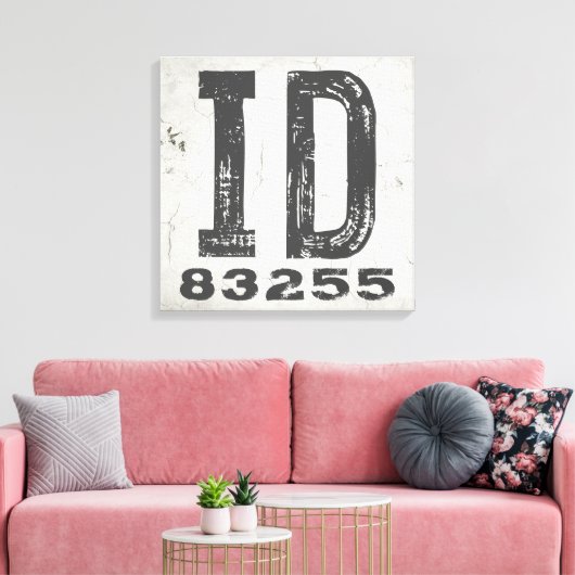 Bauernhof Rustikaler Staat Zip Code Idaho Leinwanddruck (Insitu (Wohnzimmer))