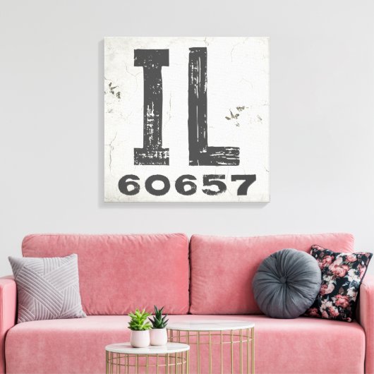 Bauernhof Rustikaler Staat Zip Code Illinois Leinwanddruck (Insitu (Wohnzimmer))