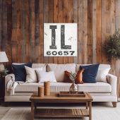 Bauernhof Rustikaler Staat Zip Code Illinois Leinwanddruck