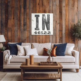 Bauernhof Rustikaler Staat Zip Code Indiana Leinwanddruck