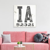 Bauernhof Rustikaler Staat Zip Code Iowa Leinwanddruck (Insitu (Wohnzimmer))