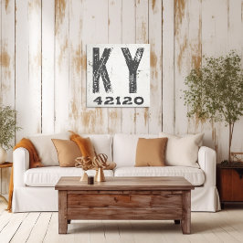 Bauernhof Rustikaler Staat Zip Code Kentucky Leinwanddruck