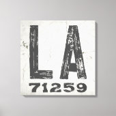 Bauernhof Rustikaler Staat Zip Code Louisiana Leinwanddruck (Vorderseite)