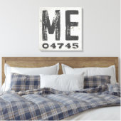 Bauernhof Rustikaler Staat Zip Code Maine Leinwanddruck (Insitu (Schlafzimmer))