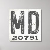 Bauernhof Rustikaler Staat Zip Code Maryland Leinwanddruck (Vorderseite)