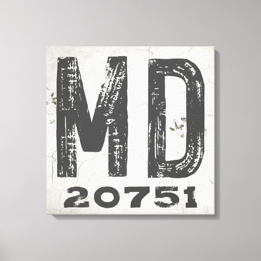 Bauernhof Rustikaler Staat Zip Code Maryland Leinwanddruck (Vorderseite)