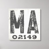 Bauernhof Rustikaler Staat Zip Code Massachusetts Leinwanddruck (Vorderseite)