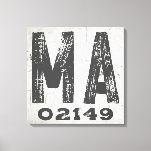 Bauernhof Rustikaler Staat Zip Code Massachusetts Leinwanddruck (Vorderseite)