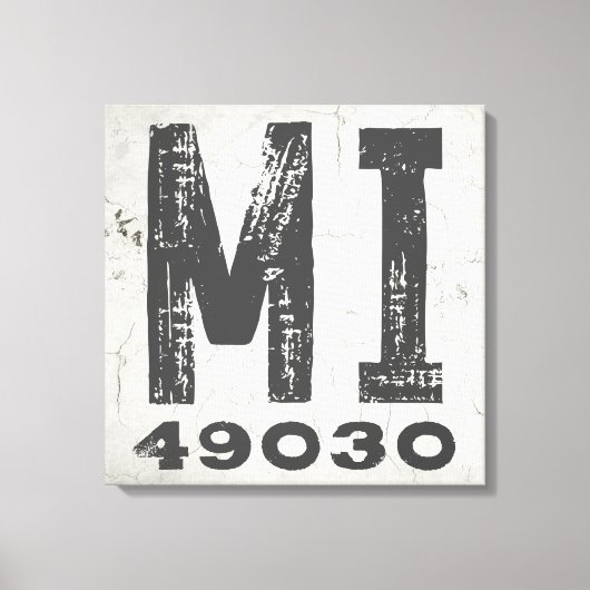 Bauernhof Rustikaler Staat Zip Code Michigan Leinwanddruck (Vorderseite)