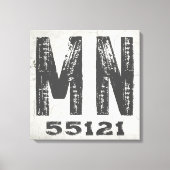 Bauernhof Rustikaler Staat Zip Code Minnesota Leinwanddruck (Vorderseite)