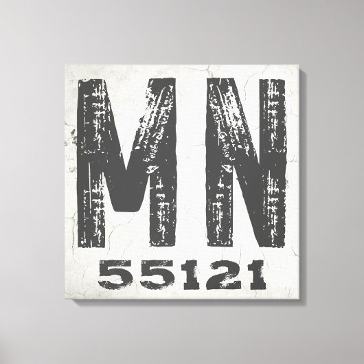 Bauernhof Rustikaler Staat Zip Code Minnesota Leinwanddruck (Vorderseite)