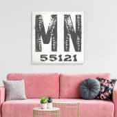 Bauernhof Rustikaler Staat Zip Code Minnesota Leinwanddruck (Insitu (Wohnzimmer))