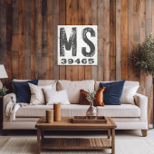 Bauernhof Rustikaler Staat Zip Code Mississippi Leinwanddruck