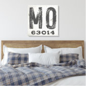 Bauernhof Rustikaler Staat Zip Code Missouri Leinwanddruck (Insitu (Schlafzimmer))