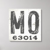 Bauernhof Rustikaler Staat Zip Code Missouri Leinwanddruck (Vorderseite)