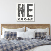Bauernhof Rustikaler Staat Zip Code Nebraska Leinwanddruck (Insitu (Schlafzimmer))