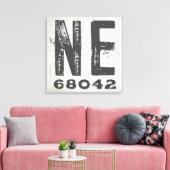 Bauernhof Rustikaler Staat Zip Code Nebraska Leinwanddruck (Insitu (Wohnzimmer))