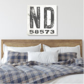 Bauernhof Rustikaler Staat Zip Code North Dakota Leinwanddruck (Insitu (Schlafzimmer))