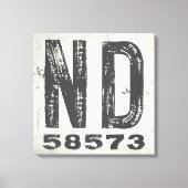 Bauernhof Rustikaler Staat Zip Code North Dakota Leinwanddruck (Vorderseite)