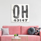 Bauernhof Rustikaler Staat Zip Code Ohio Leinwanddruck (Insitu (Wohnzimmer))