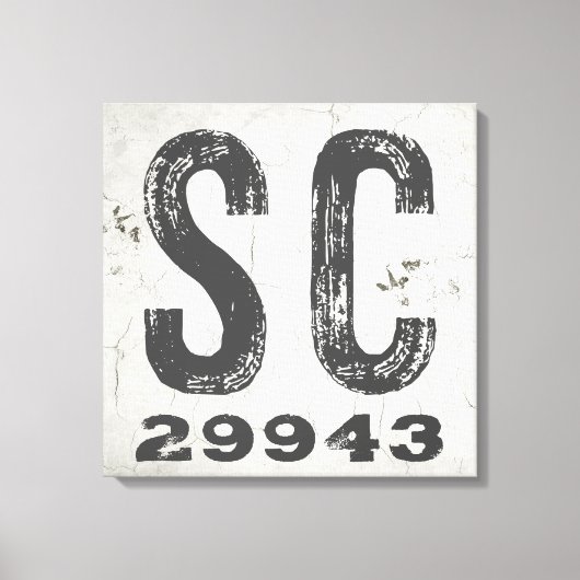 Bauernhof Rustikaler Staat Zip Code South Carolina Leinwanddruck (Vorderseite)