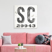 Bauernhof Rustikaler Staat Zip Code South Carolina Leinwanddruck (Insitu (Wohnzimmer))