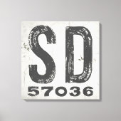 Bauernhof Rustikaler Staat Zip Code South Dakota Leinwanddruck (Vorderseite)