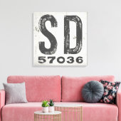 Bauernhof Rustikaler Staat Zip Code South Dakota Leinwanddruck (Insitu (Wohnzimmer))