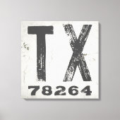 Bauernhof Rustikaler Staat Zip Code Texas Leinwanddruck (Vorderseite)