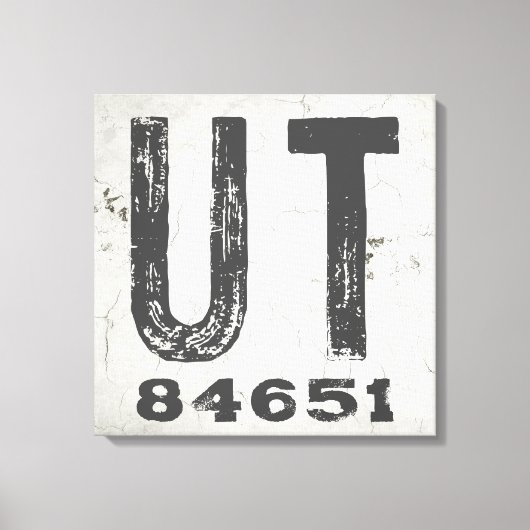 Bauernhof Rustikaler Staat Zip Code Utah Leinwanddruck (Vorderseite)