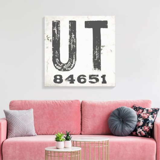 Bauernhof Rustikaler Staat Zip Code Utah Leinwanddruck (Insitu (Wohnzimmer))